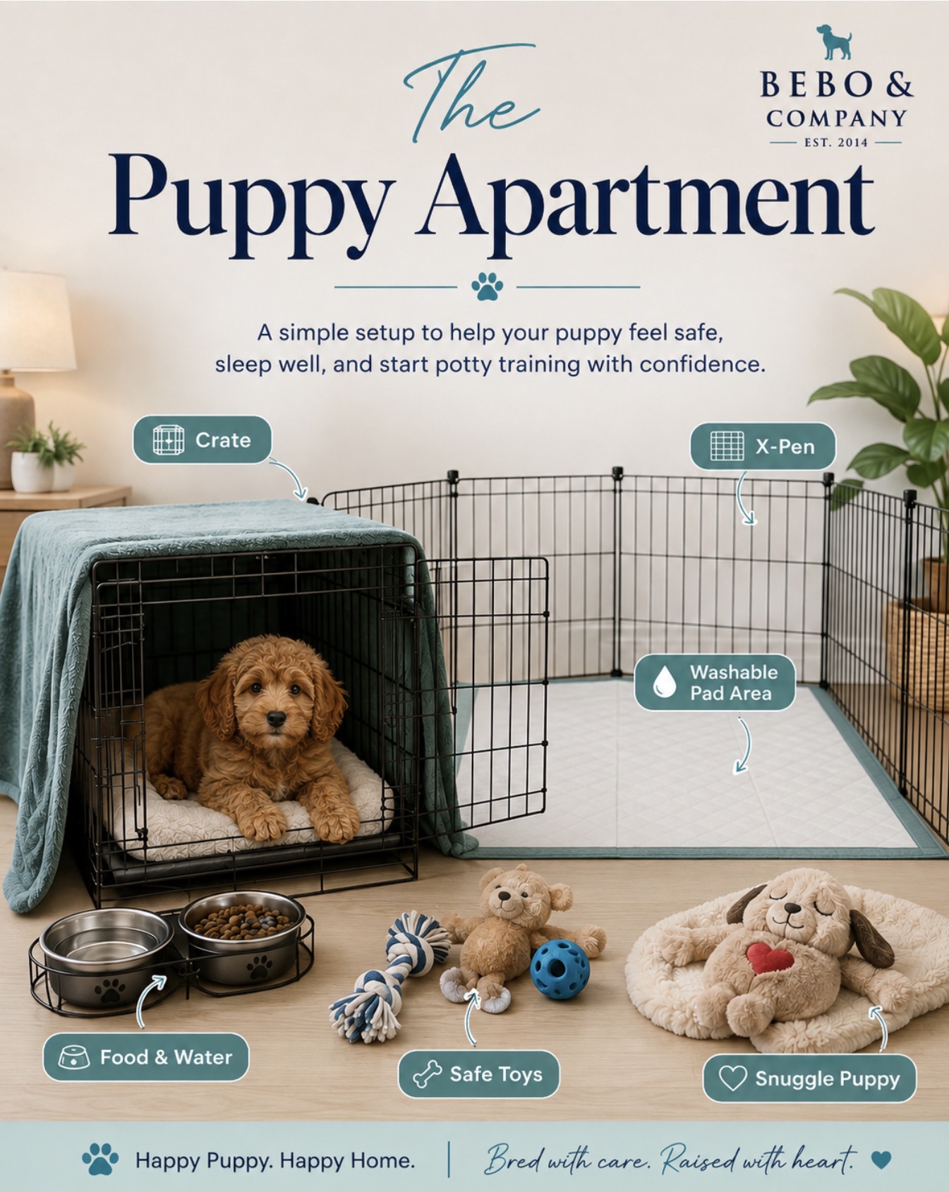How to set up the Puppy Apartment